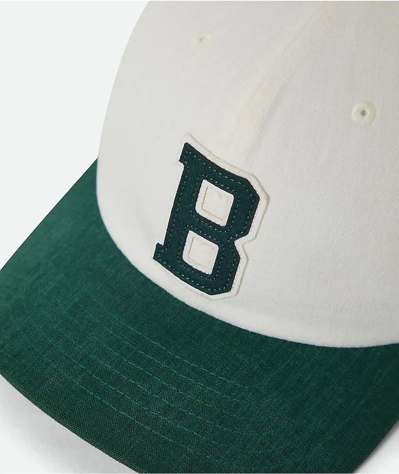 Brixton Big B Off White & Green Strapback Hat