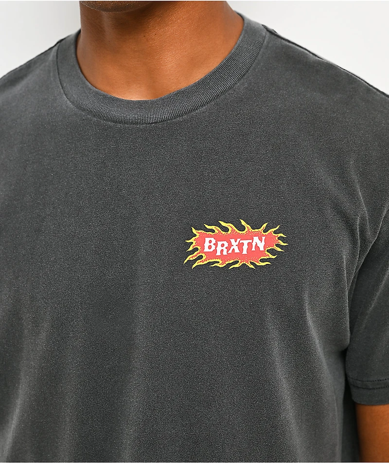 Brixton Blazing Charcoal T-Shirt