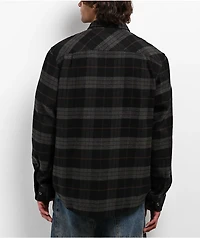 Brixton Bowery Black & Charcoal Flannel Shirt