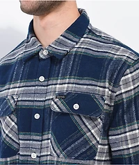 Brixton Bowery Blue & Grey Flannel Shirt