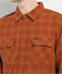 Brixton Bowery Flannel Rust & Copper Plaid Shirt