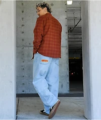 Brixton Bowery Flannel Rust & Copper Plaid Shirt
