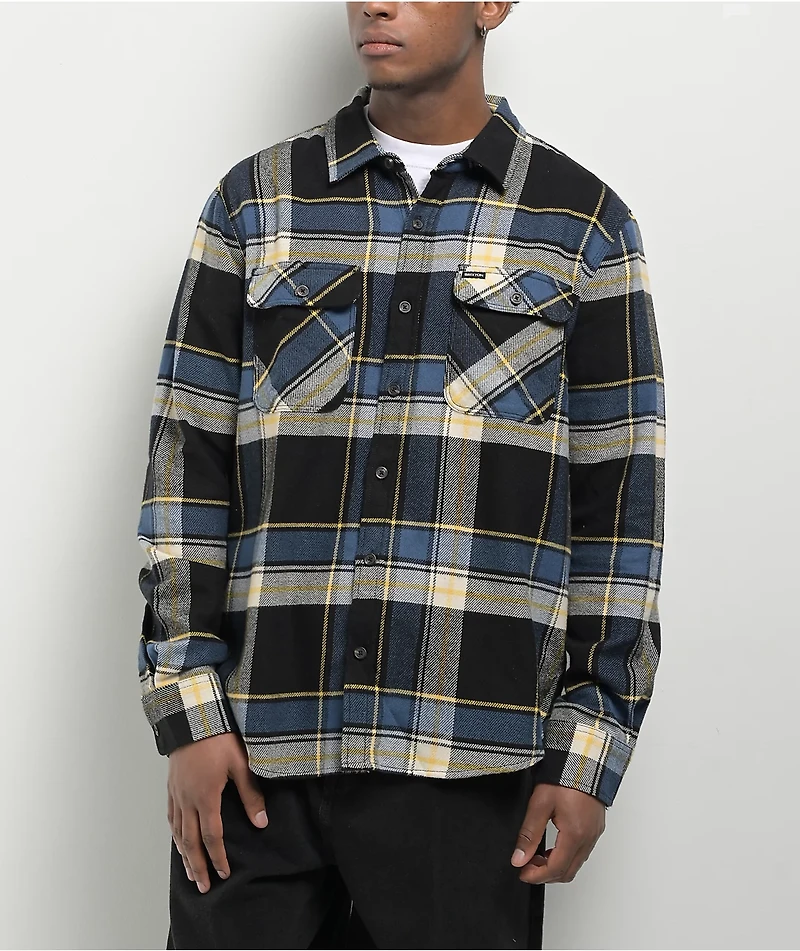 Brixton Bowery Joe Blue Flannel Shirt