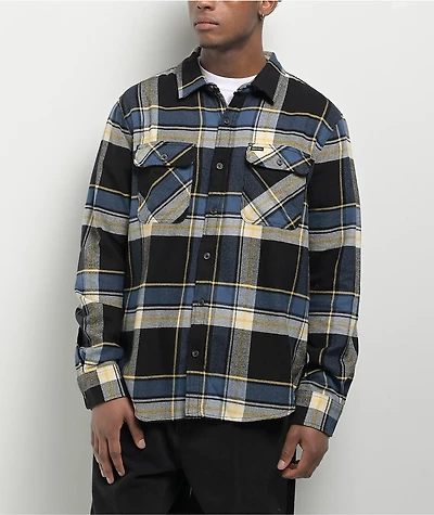Brixton Bowery Joe Blue Flannel Shirt