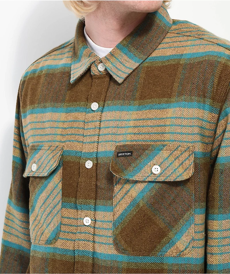 Brixton Bowery Mojave Plaid Flannel Shirt