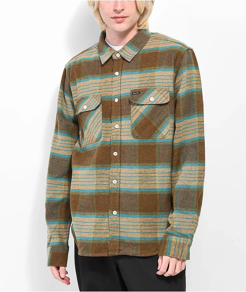 Brixton Bowery Mojave Plaid Flannel Shirt