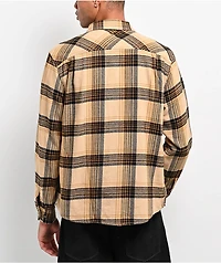 Brixton Bowery Sand & Black Flannel Shirt