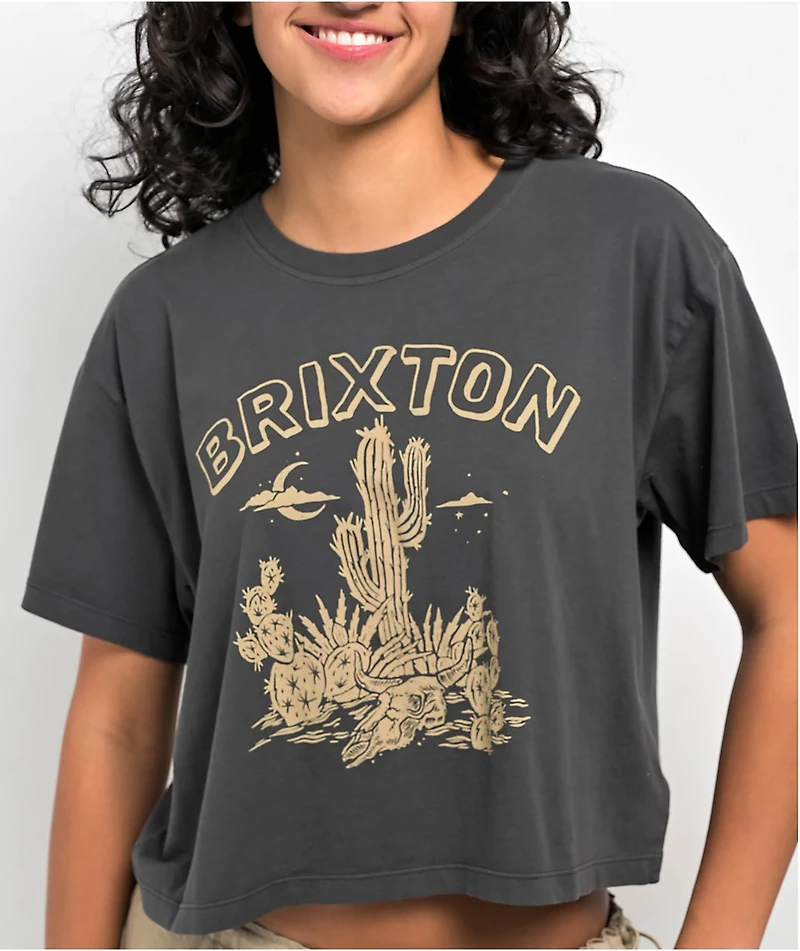 Brixton Cactus Black Crop T-Shirt