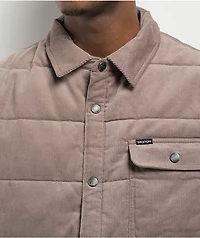 Brixton Cass Cinder Grey Corduroy Puffer Jacket