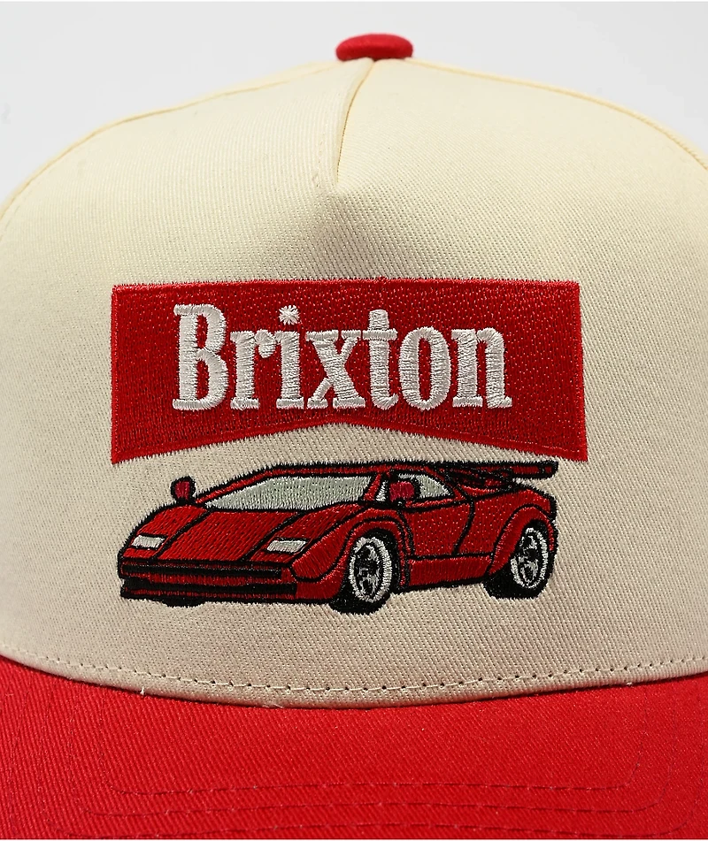 Brixton Champion Cream Snapback Hat
