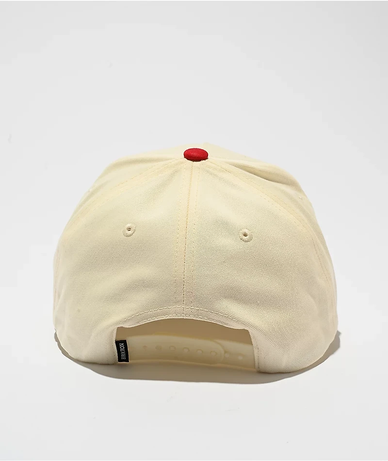 Brixton Champion Cream Snapback Hat