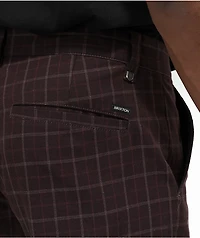 Brixton Choice Brown Plaid Chino Pants