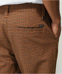 Brixton Choice Orange & Black Plaid Chino Pants