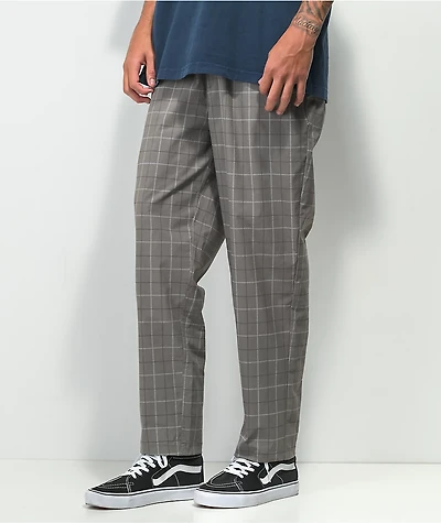 Brixton Cinch Taper Plaid Grey Pants
