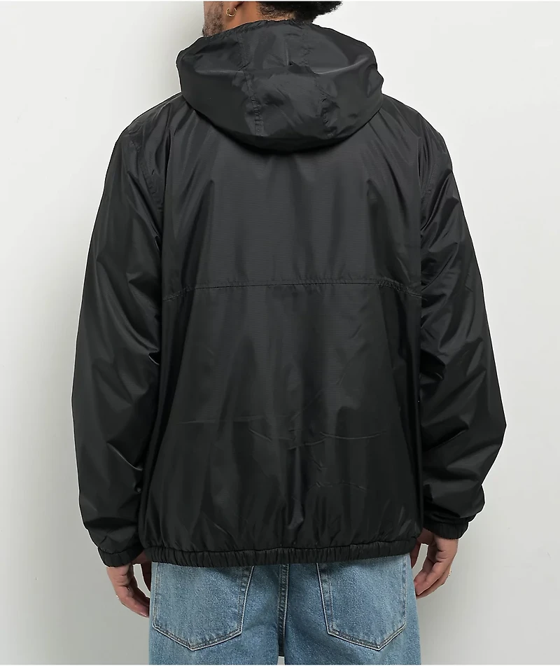 Brixton Claxton Parsons Arctic Fleece Lined Black Windbreaker Jacket