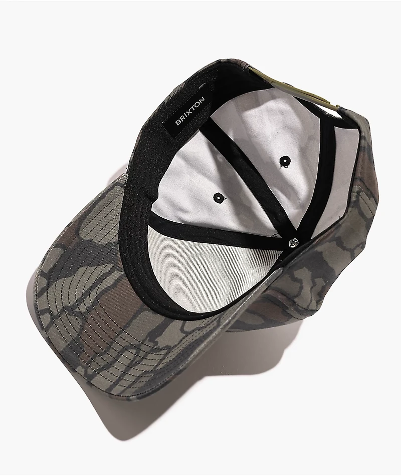 Brixton Crest Bark Netplus® Camo Snapback Hat
