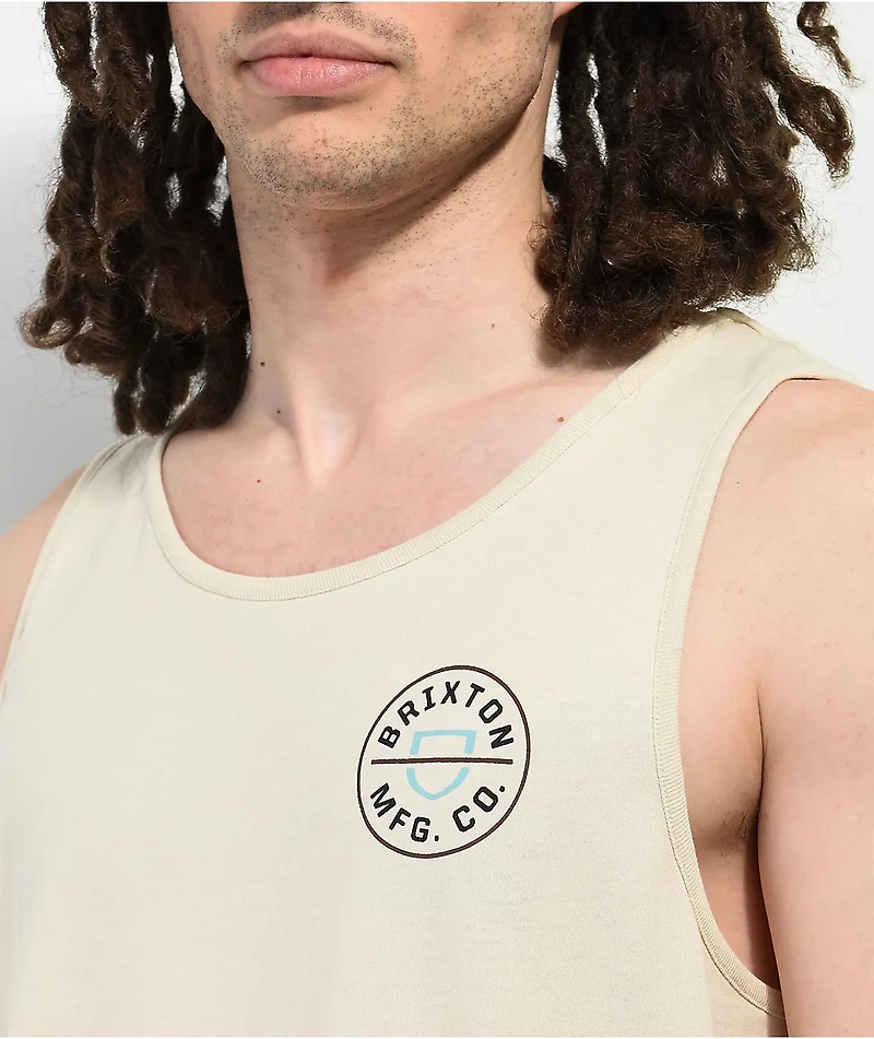 Brixton Crest Beige Tank Top