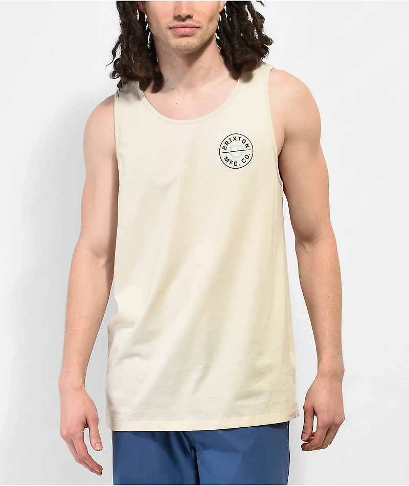Brixton Crest Beige Tank Top