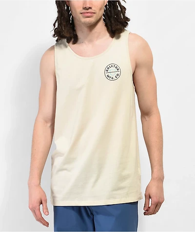Brixton Crest Beige Tank Top