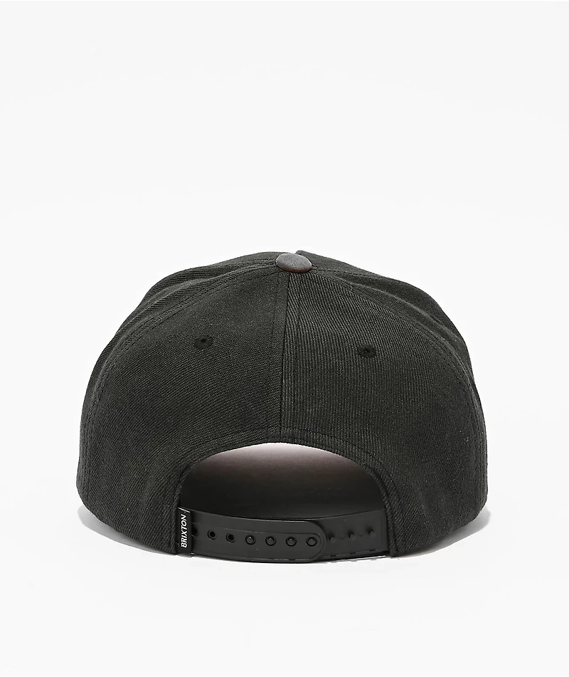 Brixton Crest Black & Brown Netplus® Snapback Hat
