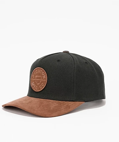 Brixton Crest Black & Brown Netplus Snapback Hat