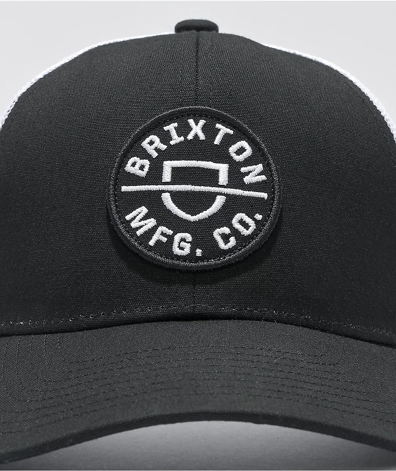 Brixton Crest Black & White Mesh Baseball Hat