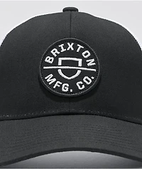 Brixton Crest Black & White Mesh Baseball Hat