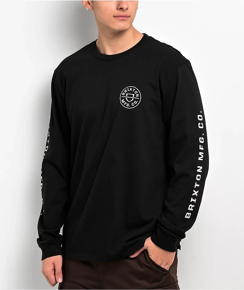 Brixton Crest Black Long Sleeve T-Shirt