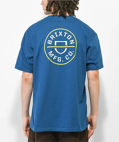 Brixton Crest Blue T-Shirt
