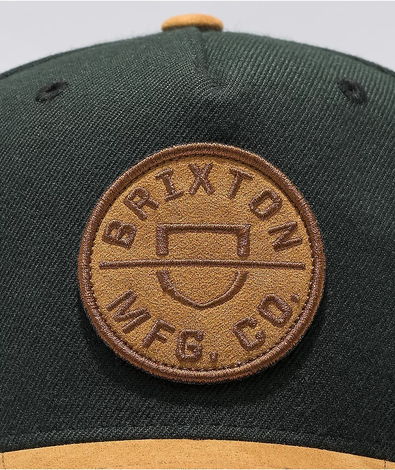 Brixton Crest Caramel & Black Snapback Hat