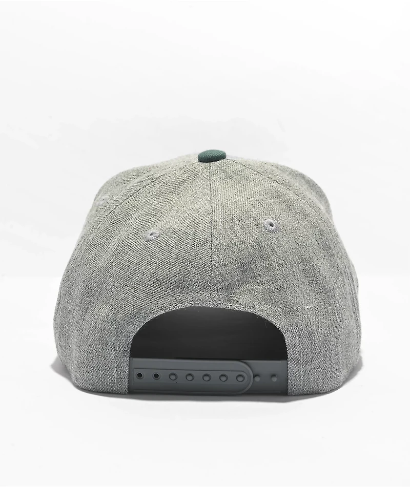 Brixton Crest Dark Heather & Dark Green Snapback Hat