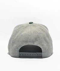 Brixton Crest Dark Heather & Dark Green Snapback Hat