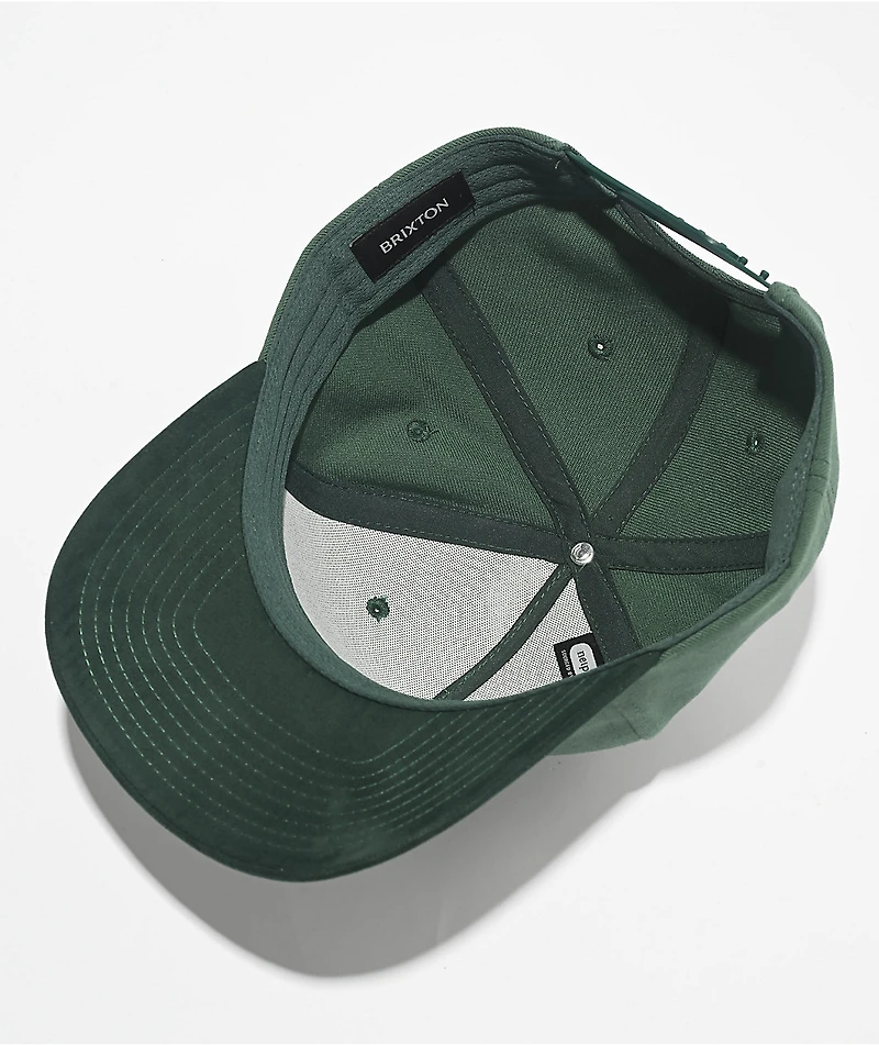 Brixton Crest Deep Forest Green Snapback Hat