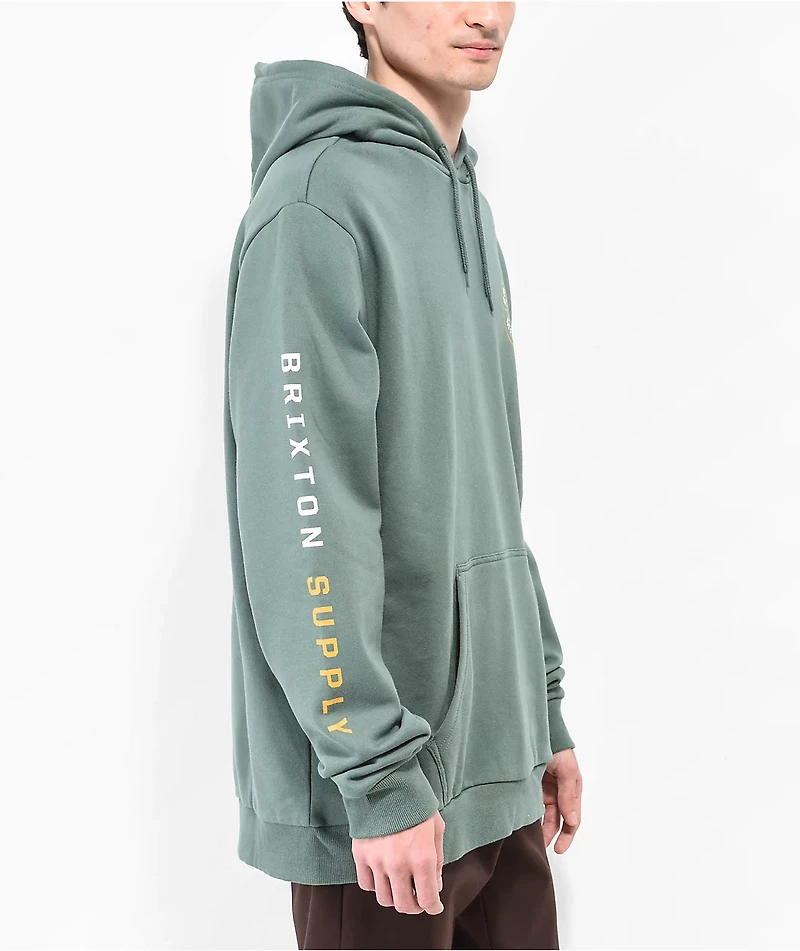 Brixton Crest Forest Green Hoodie