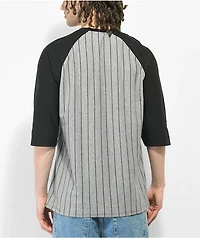 Brixton Crest Grey & Black Baseball T-Shirt