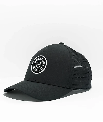 Brixton Crest MP Black & Camo Snapback Hat