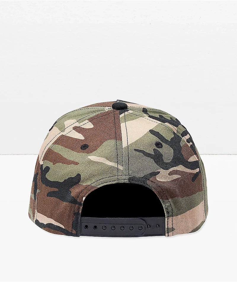 Brixton Crest MP Camo Surplus Snapback Hat