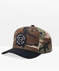 Brixton Crest MP Camo Surplus Snapback Hat