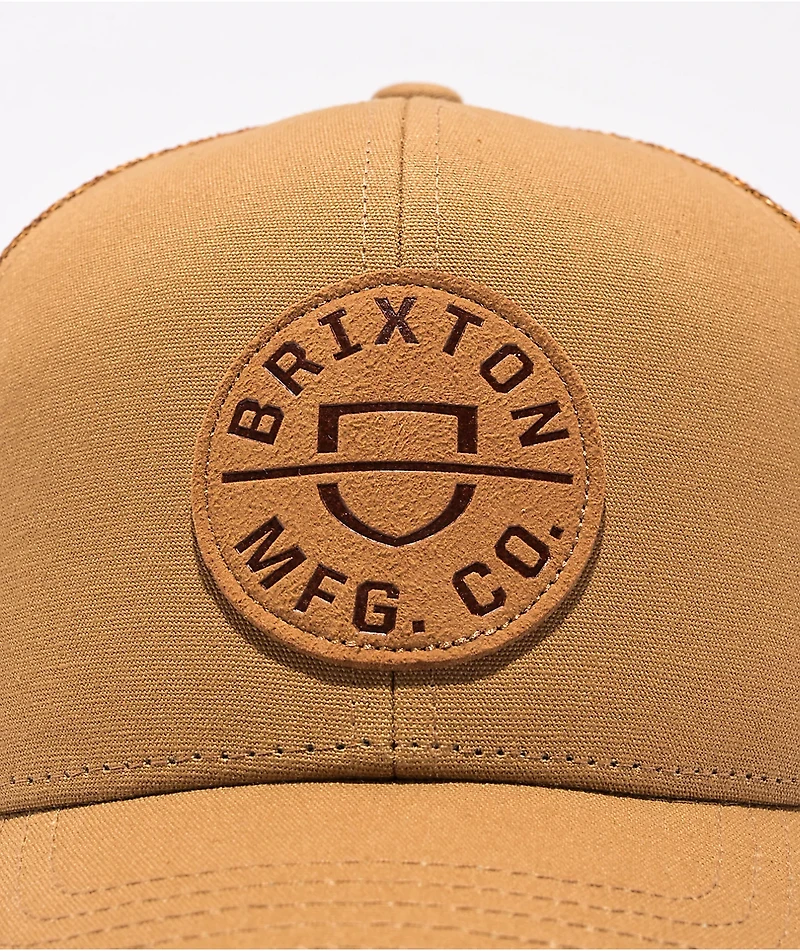 Brixton Crest Netplus Beige Trucker Hat