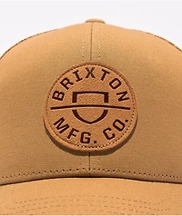 Brixton Crest Netplus Beige Trucker Hat