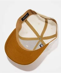 Brixton Crest Netplus Copper & Off-White Snapback Hat