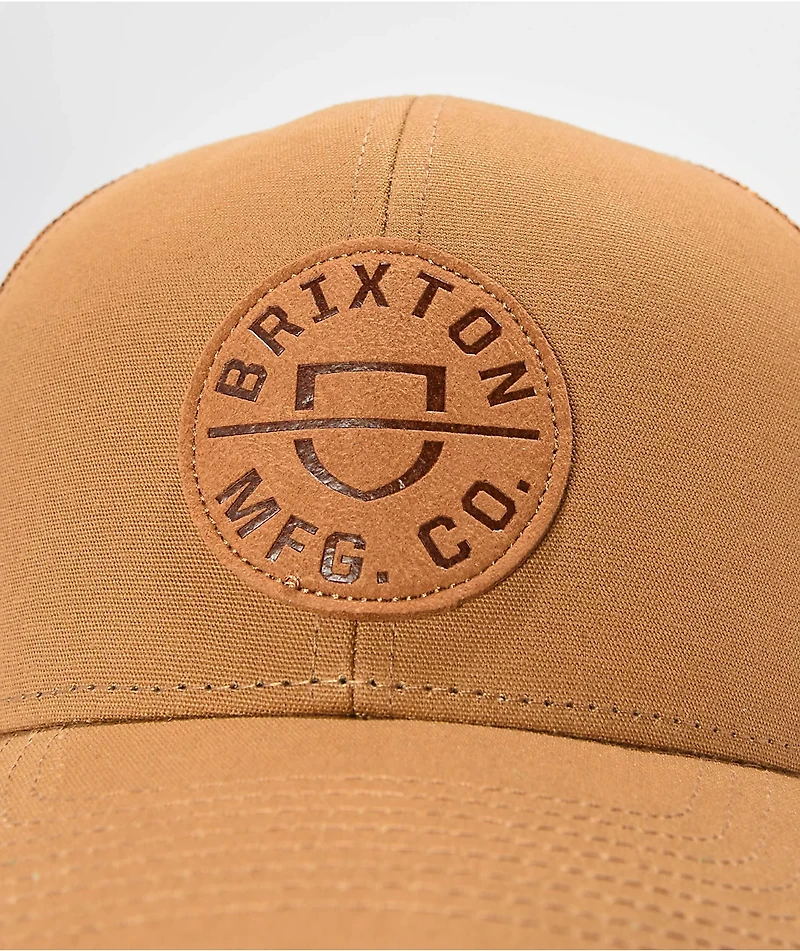 Brixton Crest Netplus Golden Brown Trucker Hat