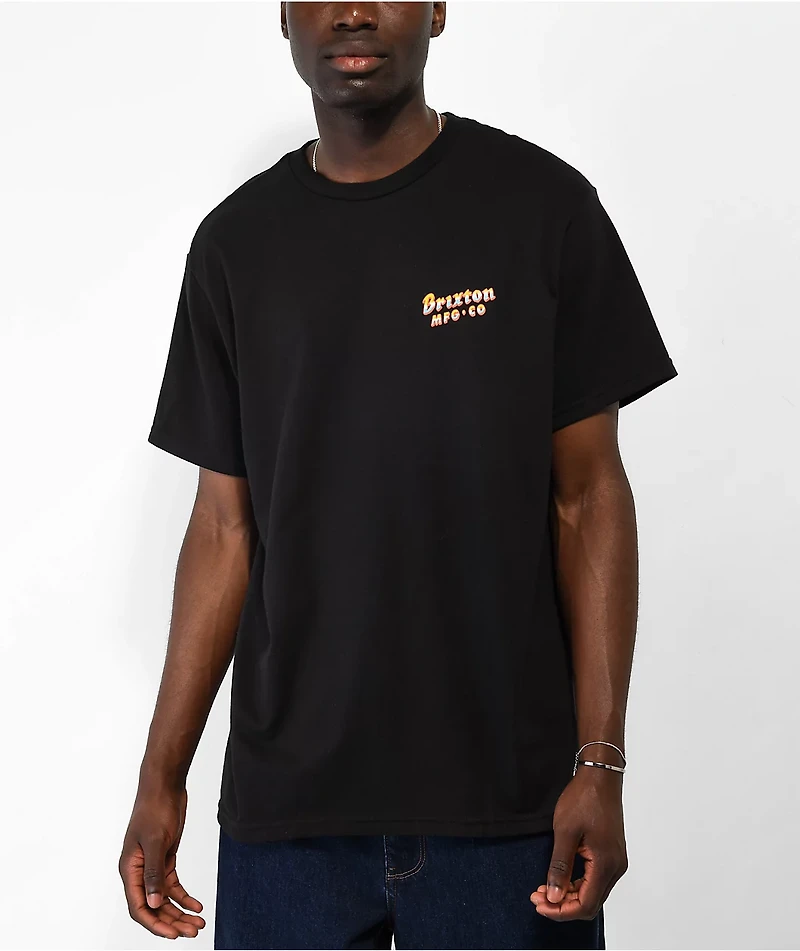 Brixton District Black T-Shirt