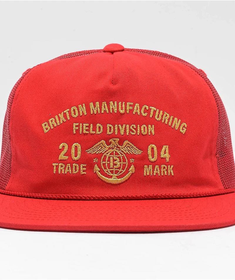 Brixton Division Red Trucker Hat