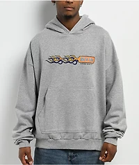 Brixton Flames Gunmetal Heather Oversized Hoodie