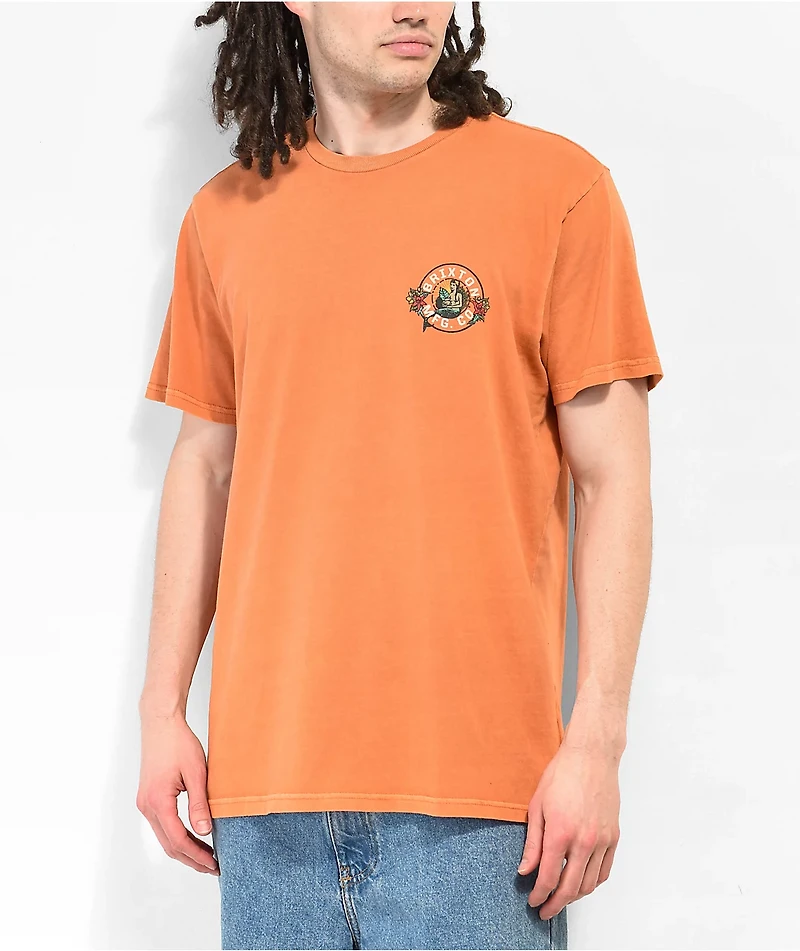 Brixton Geneva Orange T-Shirt