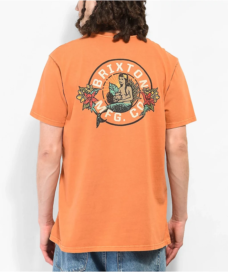 Brixton Geneva Orange T-Shirt