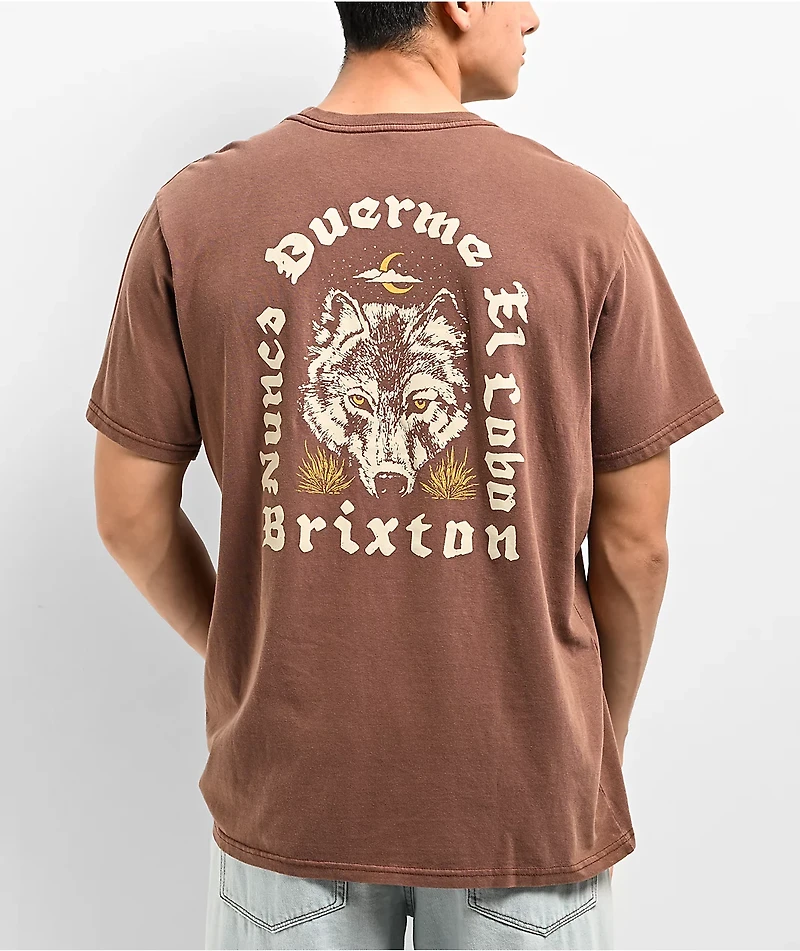 Brixton Gorge Brown Wash T-Shirt