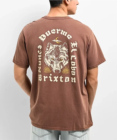 Brixton Gorge Brown Wash T-Shirt