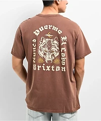 Brixton Gorge Brown Wash T-Shirt